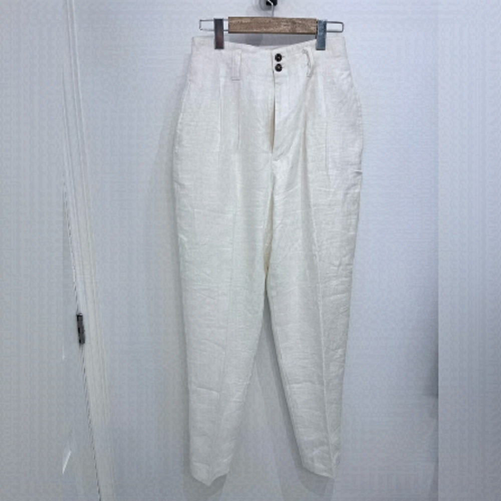 Vintage Esprit white 100% linen hight waisted pant sz 9/10